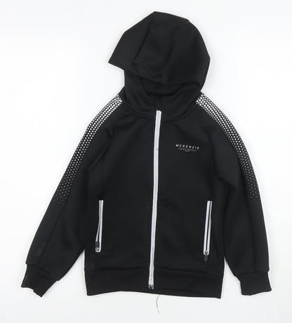 McKenzie Boys Full Zip Black Hoodie 5-6 Years