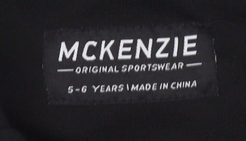 McKenzie Boys Full Zip Black Hoodie 5-6 Years