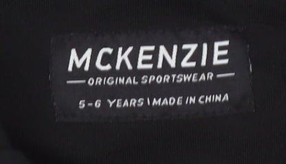 McKenzie Boys Full Zip Black Hoodie 5-6 Years