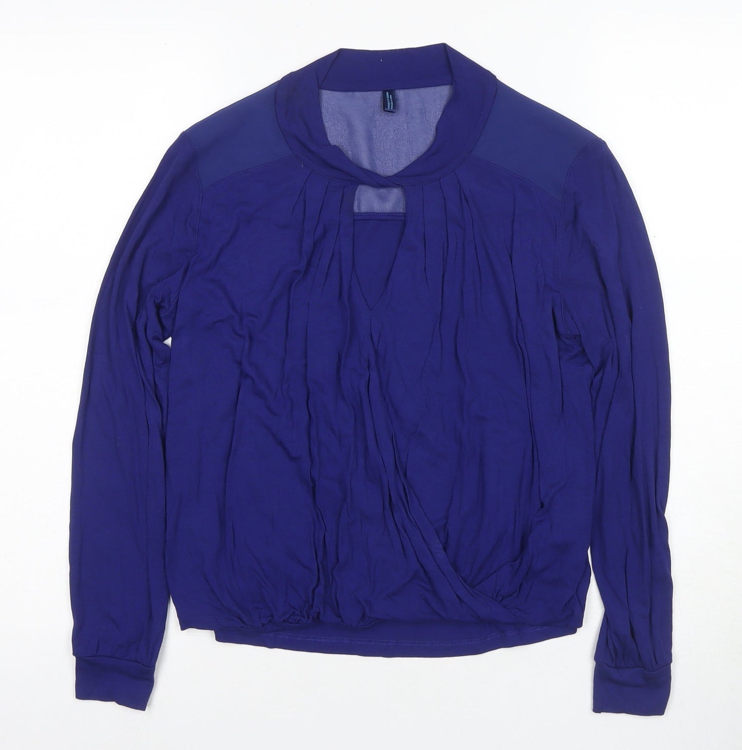 Karen Millen Women's Blue Wrap Blouse Size 8