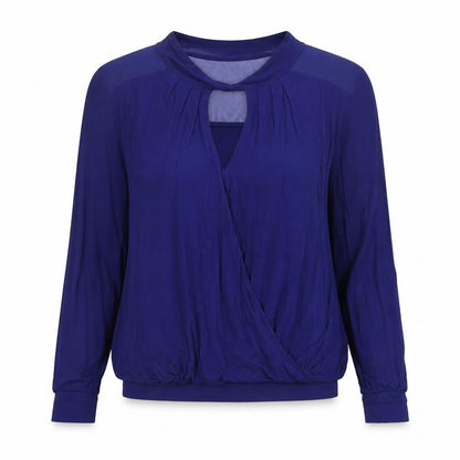 Karen Millen Women's Blue Wrap Blouse Size 8