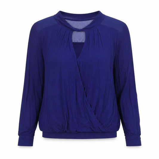 Karen Millen Women's Blue Wrap Blouse Size 8