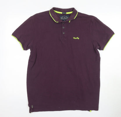 Tokyo Laundry Men's Purple Polo Shirt M