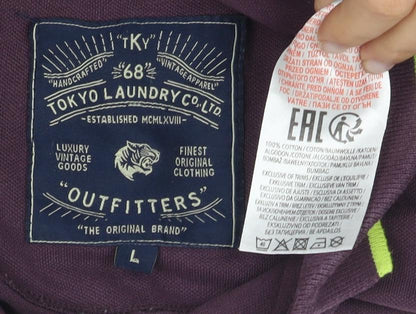 Tokyo Laundry Men's Purple Polo Shirt M
