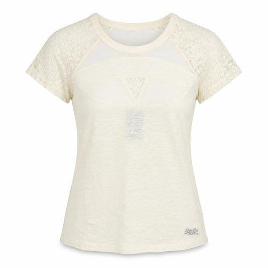 Womens UK Size XS Superdry Ivory  T-Shirt