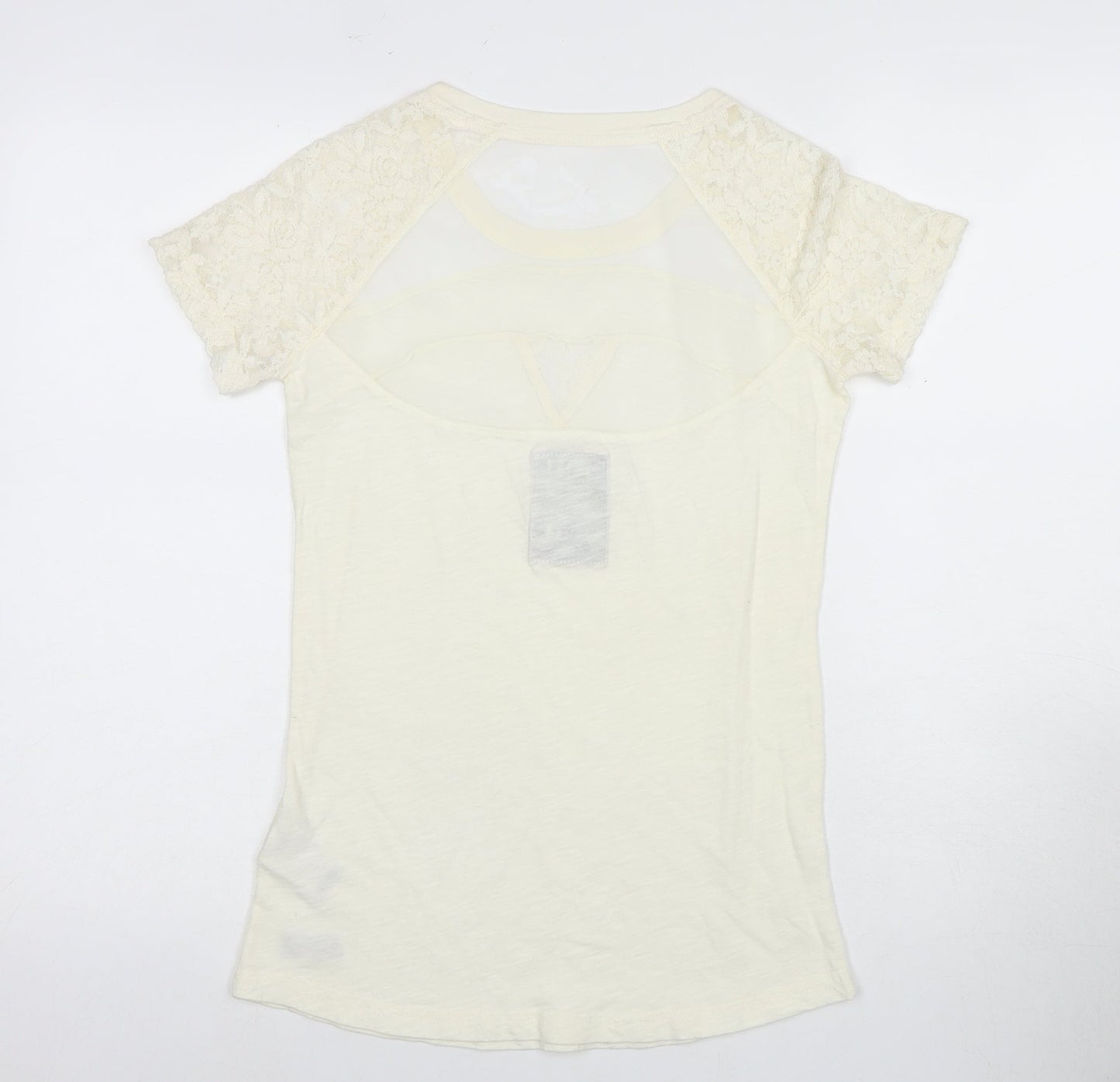 Womens UK Size XS Superdry Ivory  T-Shirt