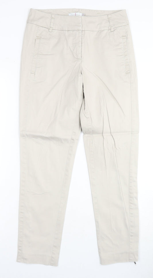 Jasper Conran Women's Beige Twill Trousers Size 8