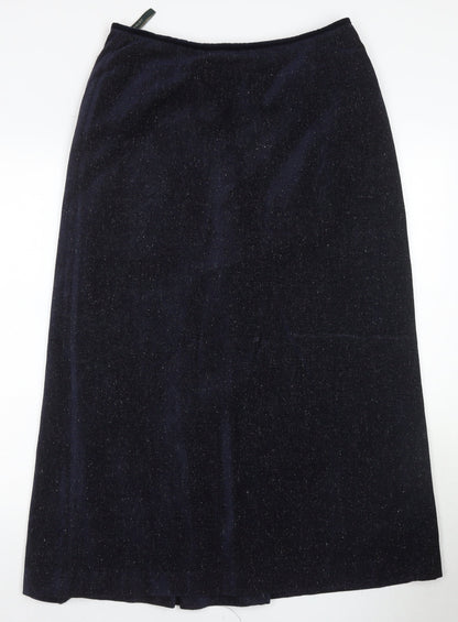 Laura Ashley Women's Blue Midi Pencil Skirt, Size 14, Vintage