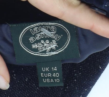 Laura Ashley Women's Blue Midi Pencil Skirt, Size 14, Vintage