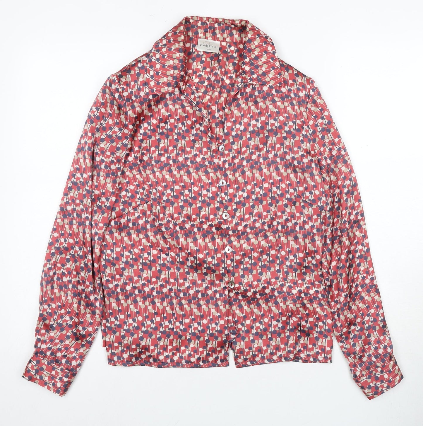 East Women's Multicoloured Geometric Button-Up, Size 12