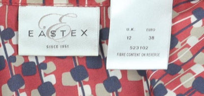 East Women's Multicoloured Geometric Button-Up, Size 12