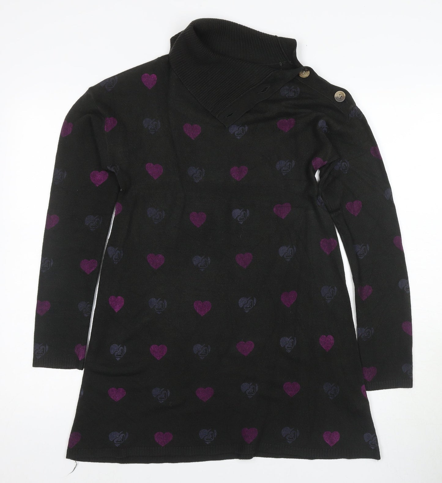 Roxy Women's Black Roll Neck Pullover Jumper M