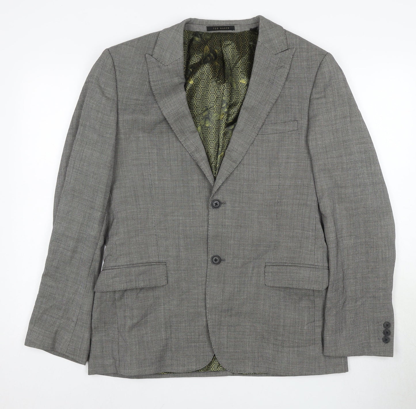 Mens UK Size 40 Ted Baker Regular Grey Suit Jacket