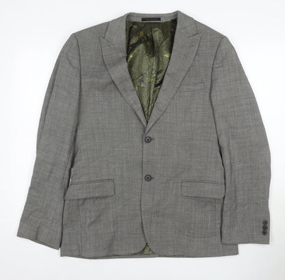 Mens UK Size 40 Ted Baker Regular Grey Suit Jacket