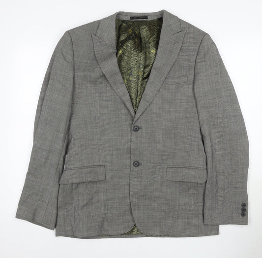 Mens UK Size 40 Ted Baker Regular Grey Suit Jacket