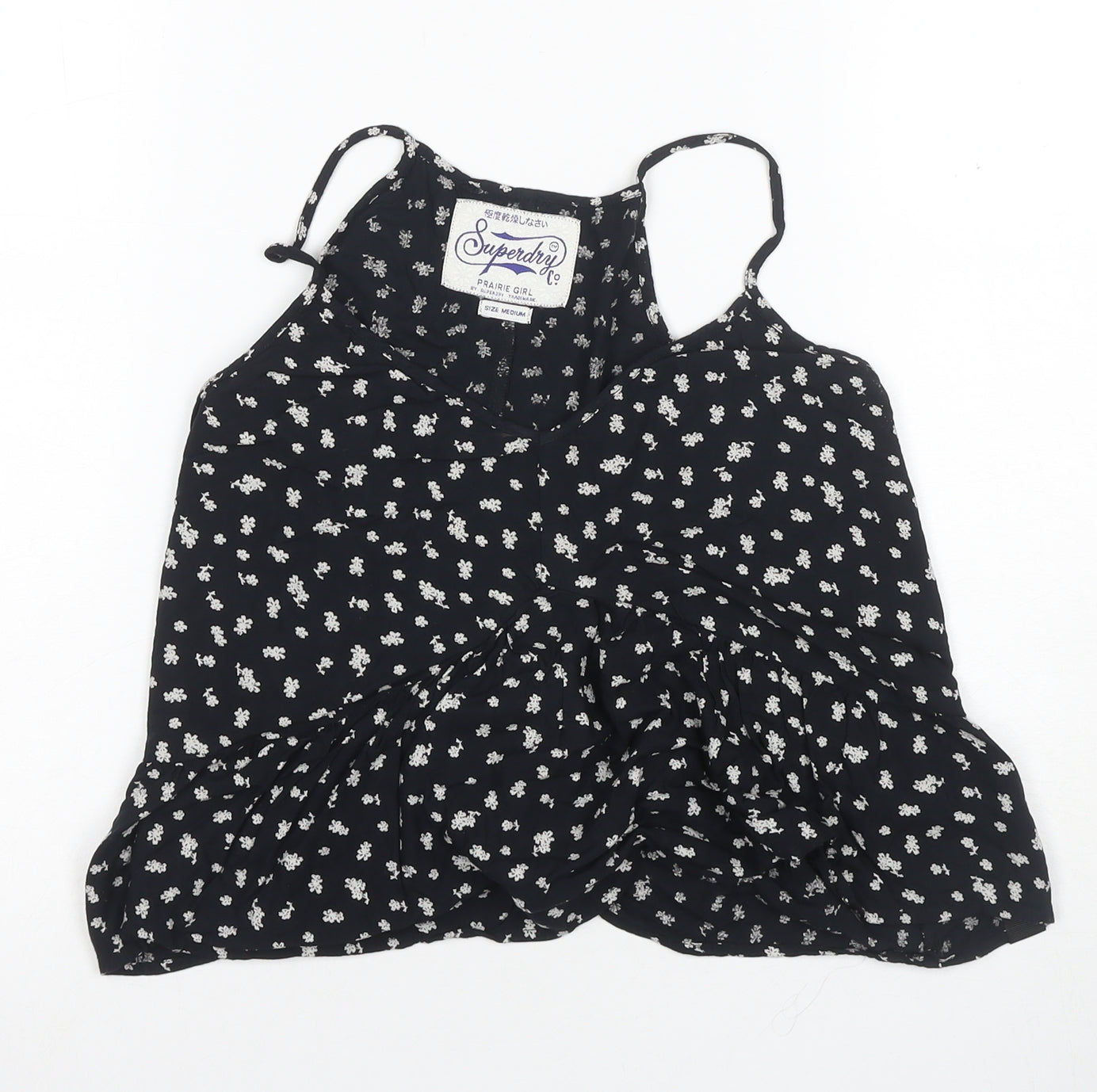 Womens UK Size M Superdry Black Camisole Tank