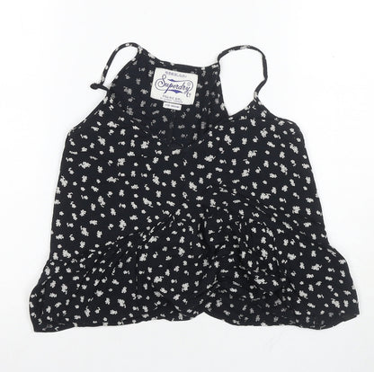 Womens UK Size M Superdry Black Camisole Tank