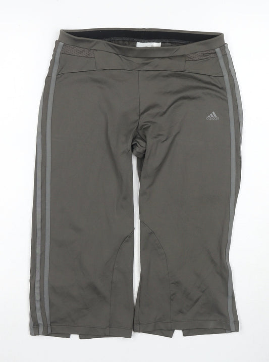 Adidas Women's Grey Athletic Shorts, Size 14