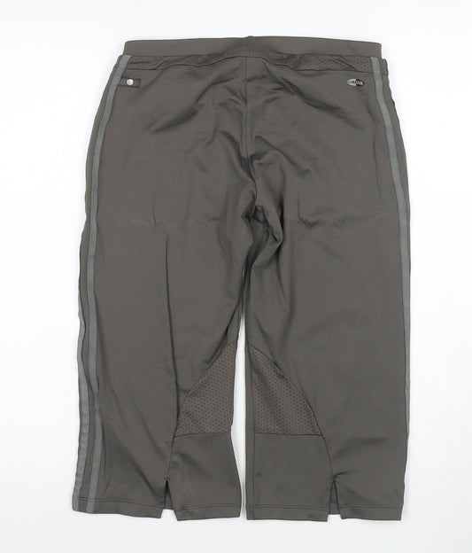 Adidas Women's Grey Athletic Shorts, Size 14