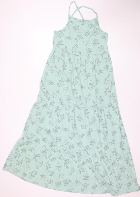 Animal Women's Green Floral Maxi Dress Size 14