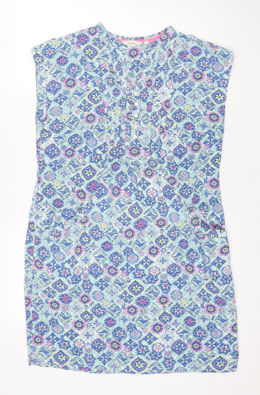 Country Rose Women's Blue Floral Short Sleeve Dress