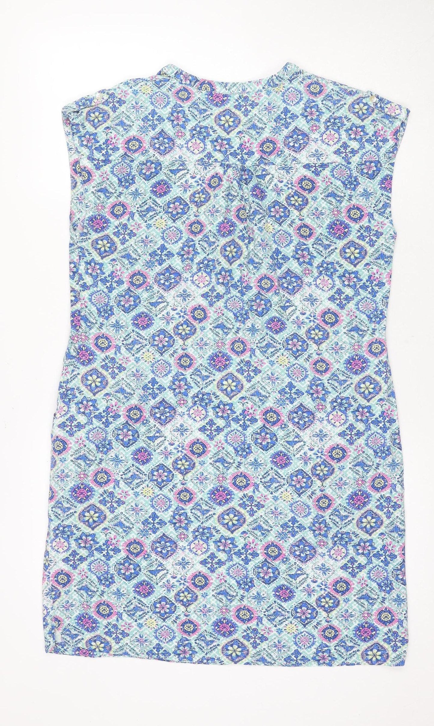 Country Rose Women's Blue Floral Short Sleeve Dress