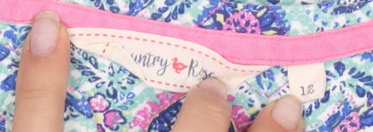 Country Rose Women's Blue Floral Short Sleeve Dress