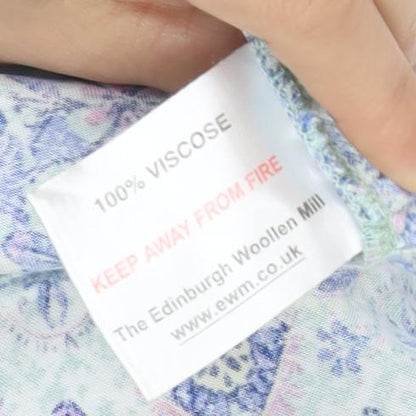 Country Rose Women's Blue Floral Short Sleeve Dress