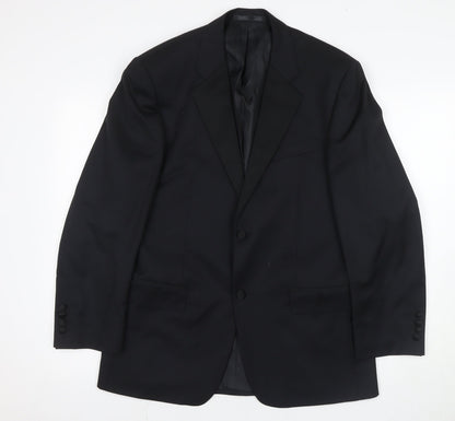 Mens UK Size 40 Jaeger Regular Black Suit Tuxedo