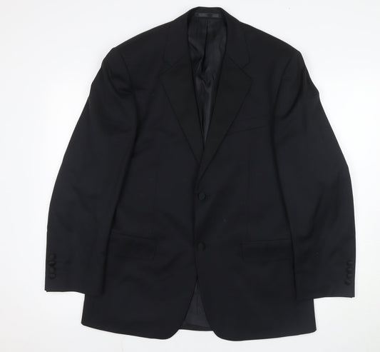 Mens UK Size 40 Jaeger Regular Black Suit Tuxedo
