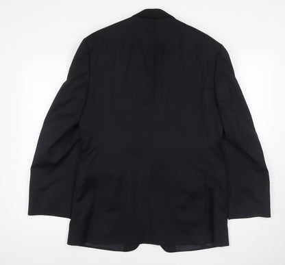 Mens UK Size 40 Jaeger Regular Black Suit Tuxedo