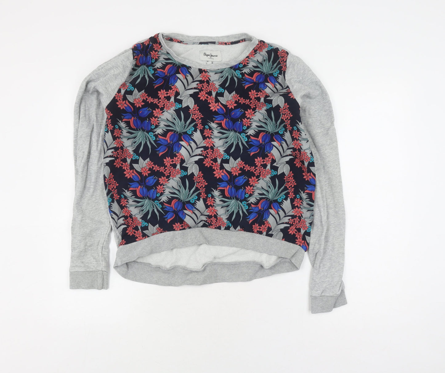 Womens UK Size M Pepe Jeans Grey Pullover Jumper