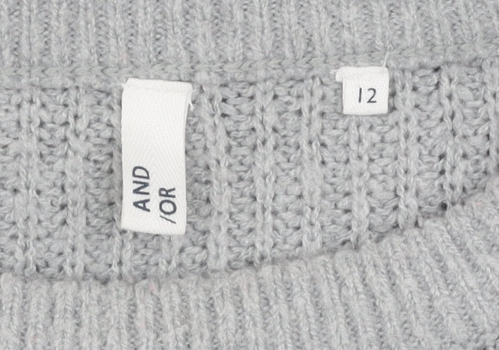 Womens UK Size 12 And/Or Grey Pullover Jumper