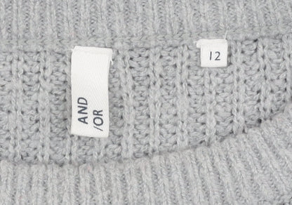 Womens UK Size 12 And/Or Grey Pullover Jumper