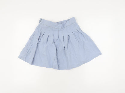 Bershka Women's Blue Pleated Skirt - Size 12