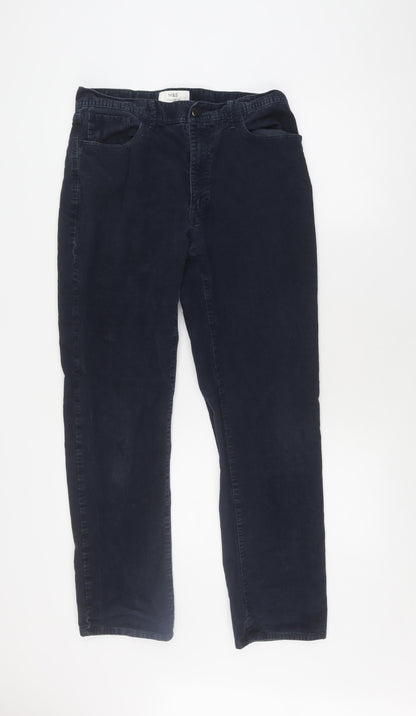 Womens UK Size 32 Marks and Spencer Regular Fit Casual Blue Trousers