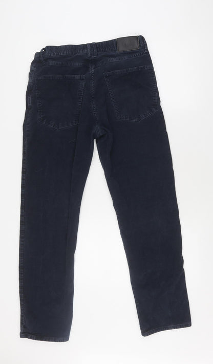 Womens UK Size 32 Marks and Spencer Regular Fit Casual Blue Trousers