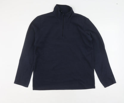 Mens UK Size S Mountain Warehouse Blue 1/4 Zip Sweatshirt