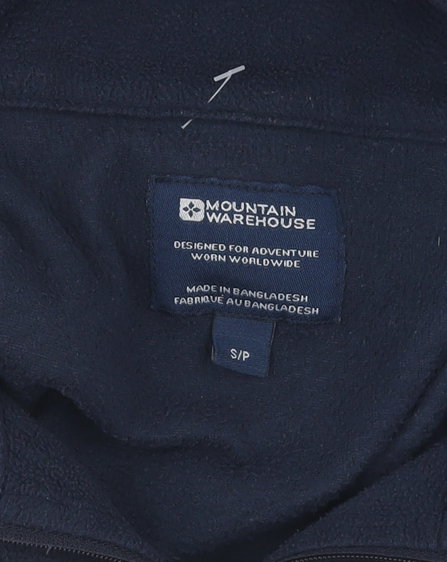 Mens UK Size S Mountain Warehouse Blue 1/4 Zip Sweatshirt