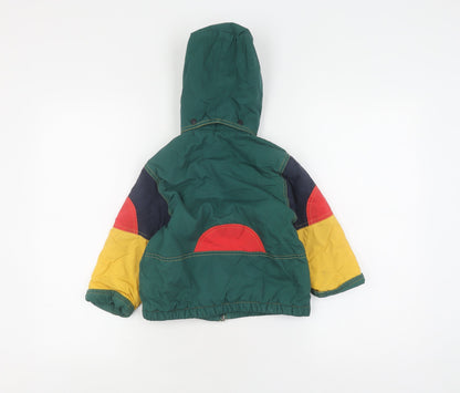 Marks and Spencer Boys Multicoloured Hooded Puffer Jacket 20 Months