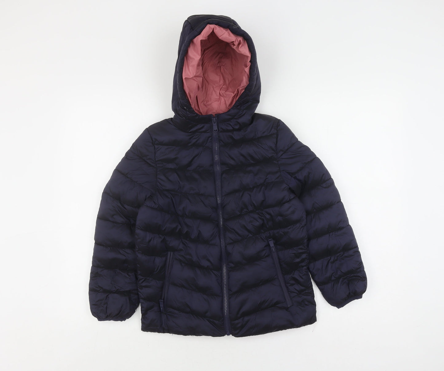 Marks and Spencer Girls Blue Puffer Jacket, Size 8-9 Years