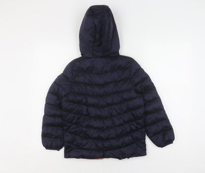 Marks and Spencer Girls Blue Puffer Jacket, Size 8-9 Years