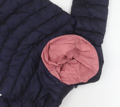 Marks and Spencer Girls Blue Puffer Jacket, Size 8-9 Years