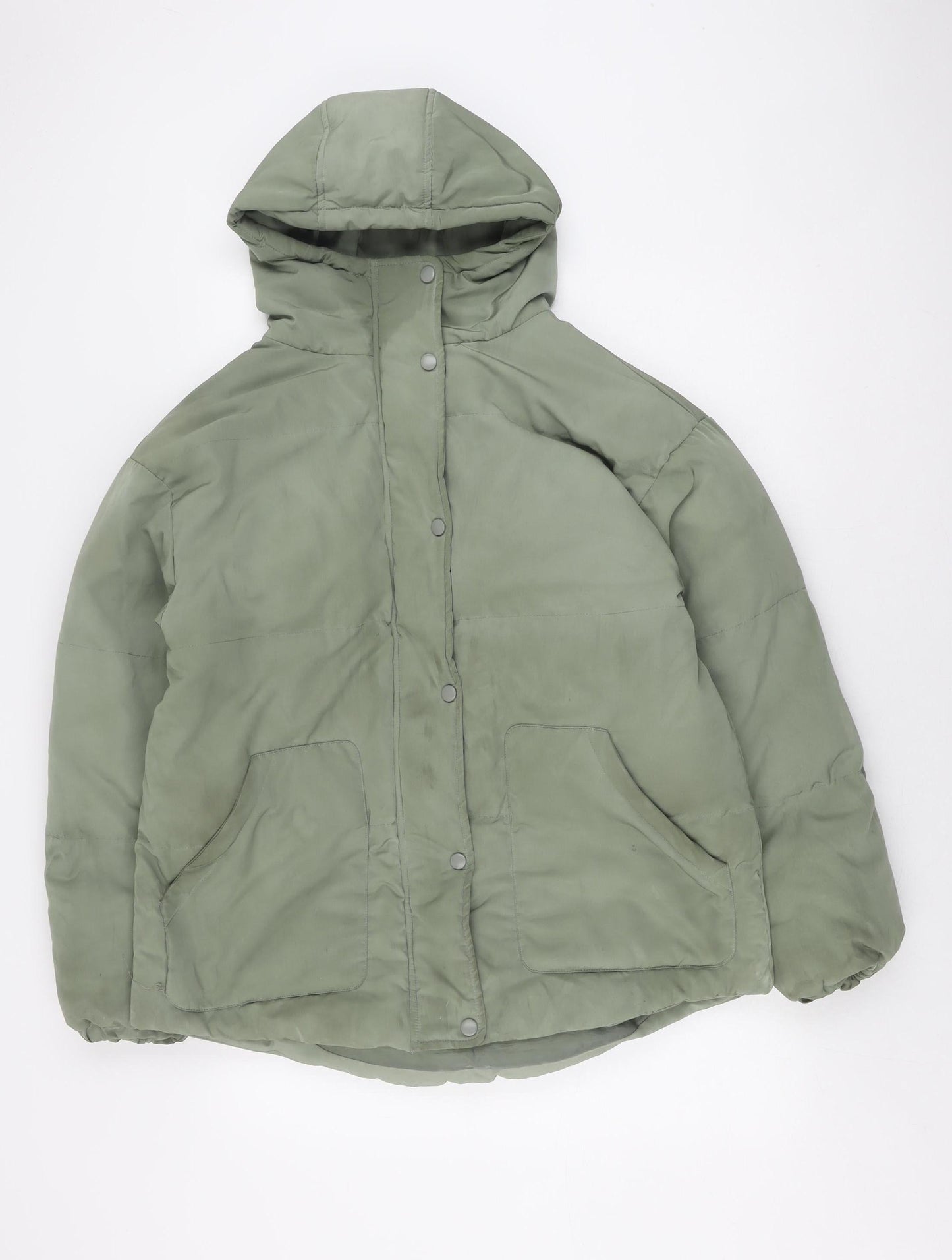Womens UK Size 8 Misspap Green Puffer Jacket