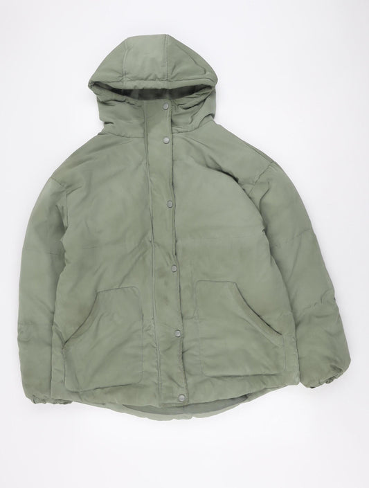 Womens UK Size 8 Misspap Green Puffer Jacket