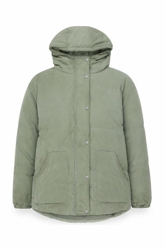 Womens UK Size 8 Misspap Green Puffer Jacket