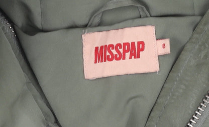 Womens UK Size 8 Misspap Green Puffer Jacket
