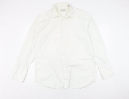 Jonelle Men's White Button-Up Casual Shirt, Size 15.5