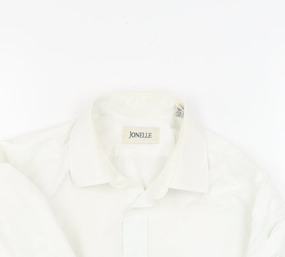 Jonelle Men's White Button-Up Casual Shirt, Size 15.5