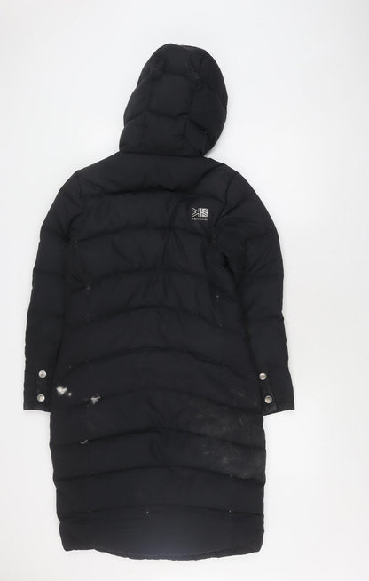 Karrimor Women's Black Puffer Jacket Size 8 Hooded